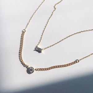 K18YG Baguette Diamond Necklace（ネックレス）