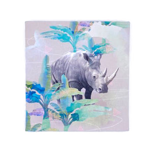 ワイルドキャンバスアート Holiday Rhino