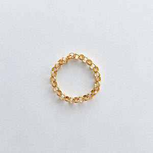 K18YG Hoop Chain Ring / large（指輪）