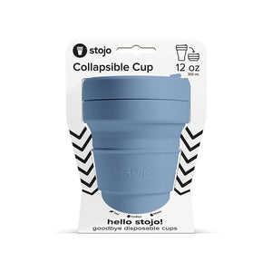 STOJO-POCKET CUP 折り畳み式エコカップ(12oz/355ml)【STEEL/スチール】
