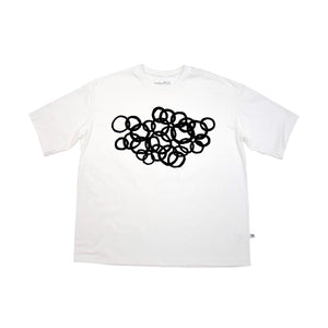 Print T-Shirt Ring Black / プリントTシャツ Ring ブラック