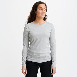 Long Sleeve Women Grey Melange / ロングスリーブTシャツ